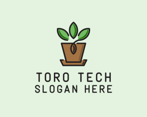 Garden Plant Pot  logo design