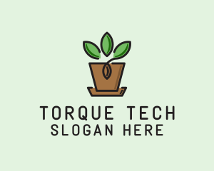 Garden Plant Pot  logo design