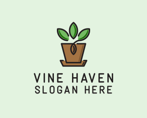 Garden Plant Pot  logo design