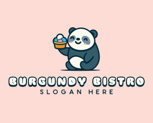 Panda Gelato Creamery logo design