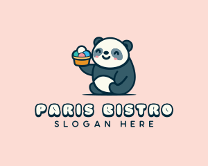 Panda Gelato Creamery logo design