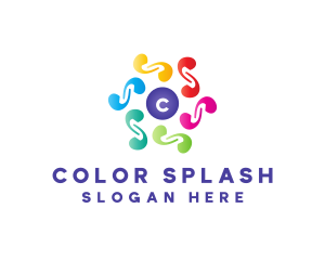 Multicolor Company Agency logo design