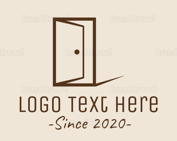 Brown Wood Door Logo