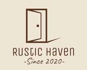 Brown Wood Door logo design