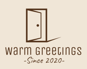 Welcome - Brown Wood Door logo design