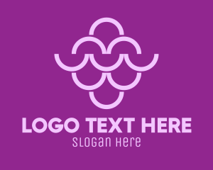 Purple - Abstract Purple Winery Grapes logo design