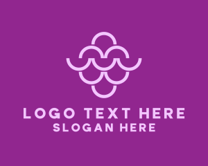 Fresh Fruit - Abstract Purple Winery Grapes logo design
