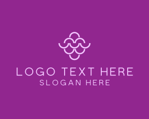 Flavor - Wine Grapes Fruit logo design