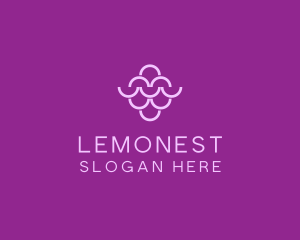Wine Grapes Fruit Logo