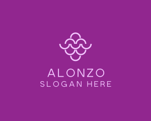 Wine Grapes Fruit logo design