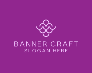 Wine Grapes Fruit logo design