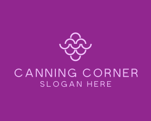 Wine Grapes Fruit logo design