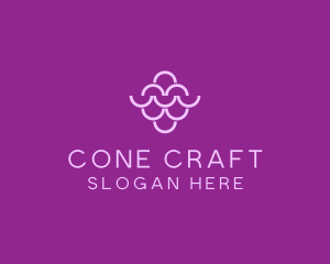 Wine Grapes Fruit logo design