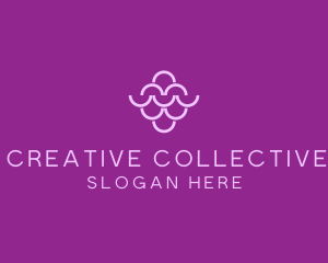 Wine Grapes Fruit logo design