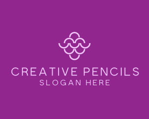 Wine Grapes Fruit logo design