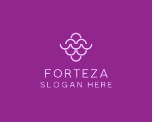 Wine Grapes Fruit logo design