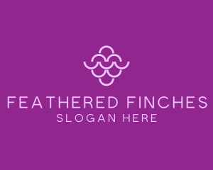 Wine Grapes Fruit logo design