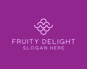 Wine Grapes Fruit logo design