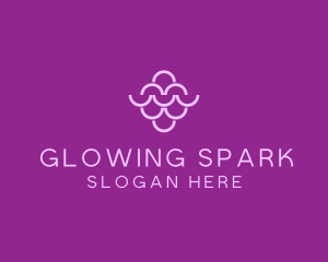 Wine Grapes Fruit logo design