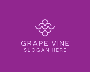 Wine Grapes Fruit logo design