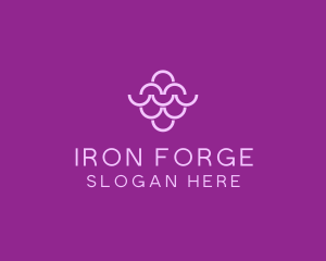 Wine Grapes Fruit logo design