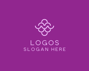 Wine Grapes Fruit logo design
