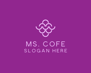 Wine Grapes Fruit logo design