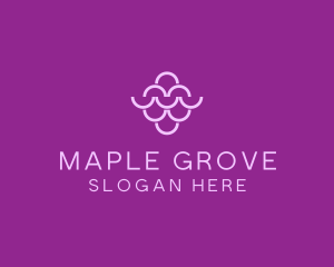 Wine Grapes Fruit logo design