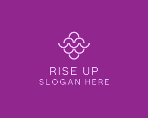 Wine Grapes Fruit logo design