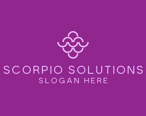 Wine Grapes Fruit logo design