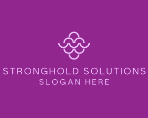 Wine Grapes Fruit logo design