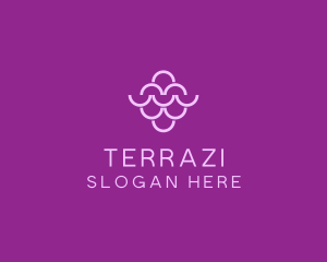 Wine Grapes Fruit logo design