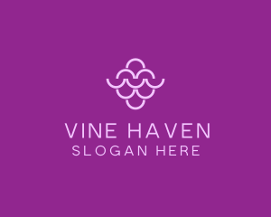 Wine Grapes Fruit logo design