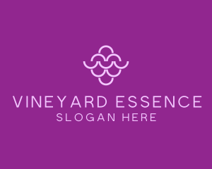 Wine Grapes Fruit logo design