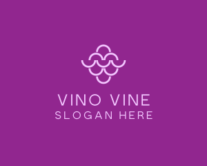 Wine - Wine Grapes Fruit logo design