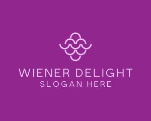 Wine Grapes Fruit logo design