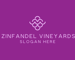 Wine Grapes Fruit logo design