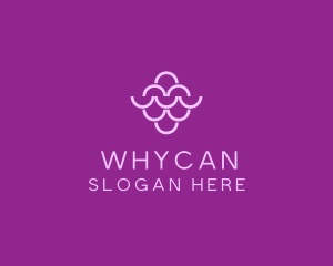 Plum - Wine Grapes Fruit logo design