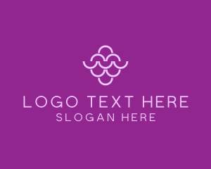 Plum - Wine Grapes Fruit logo design