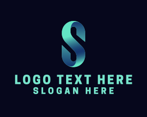Elegant 3d Ribbon Letter S Logo