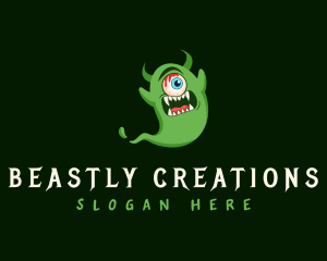 Monster - Spooky Eye Monster logo design