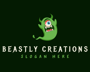 Spooky Eye Monster logo design