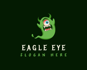 Spooky Eye Monster logo design