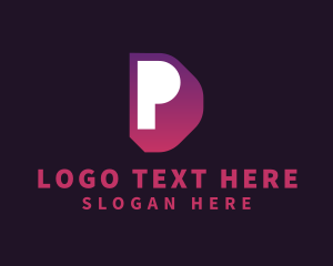 Letter P - Podcast Talk Radio Media logo design