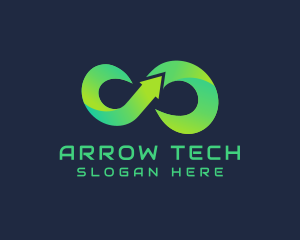 Arrow - Gradient Arrow Infinity logo design