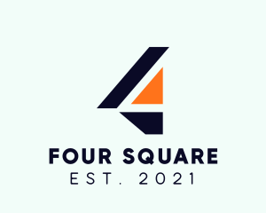 Four - Architectural Structure Number 4 logo design