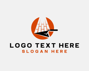 Concrete - Trowel Plastering Builder logo design