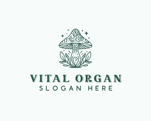 Organic Mushroom Garden logo design