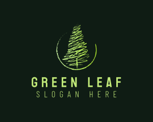 Pine Tree Painting logo design