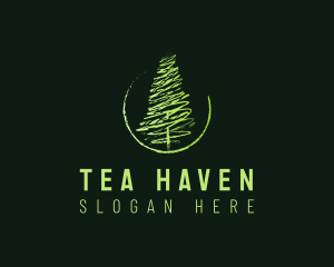 Pine Tree Painting logo design